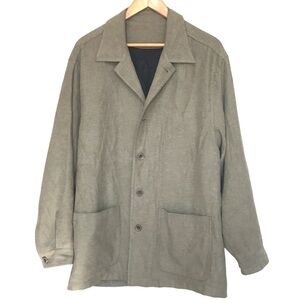 𝅺ZINGARO corduroy button front jacket mens size Medium shacket tan